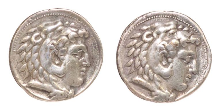 Estate Silver Tetradrachm Coin Cufflinks