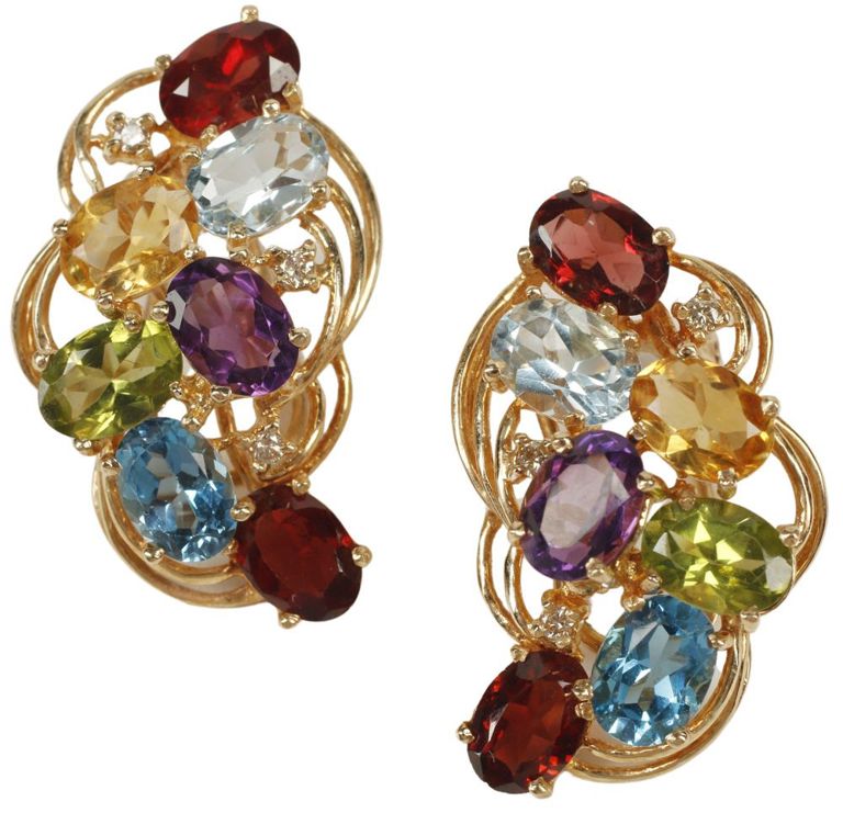 Estate 14k yellow gold earrings