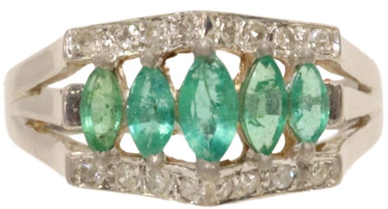 Estate 14k white gold ring