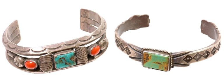 Native American silver cuff bracelets