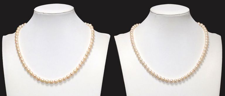 Estate beaded pearl necklaces