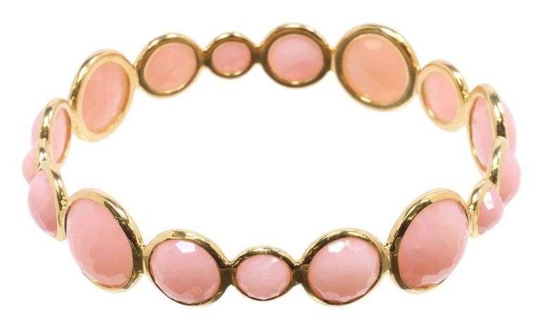 Ippolita 18k gold rose quartz Lollipop bangle