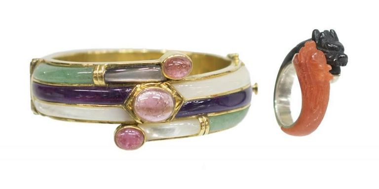 Vintage Gem Dragon Ring & Kai Yo Lin Bracelet