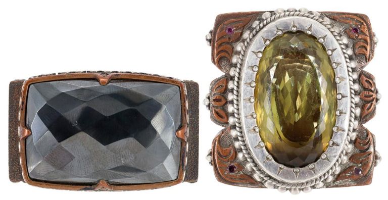 Gent's Pitango Silver & Copper Statement Rings