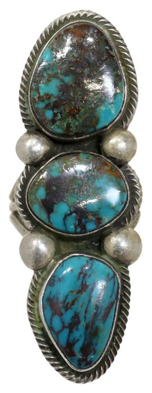 Rick Martinez Sterling & Turquoise Statement Ring
