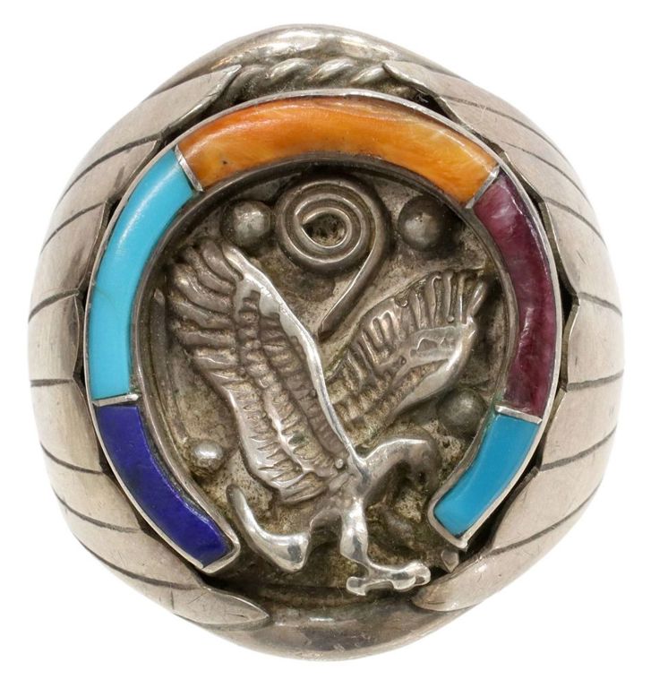 Bobby Johnson Navajo Silver Eagle Ring