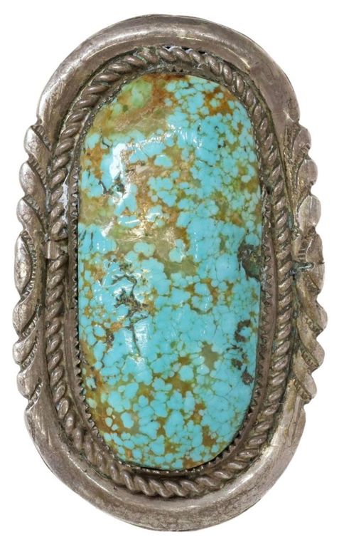 Robert Leekity Navajo Turquoise Sterling Ring