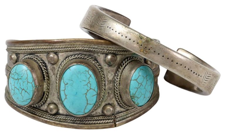 Estate Silverplate Cuff Bracelets
