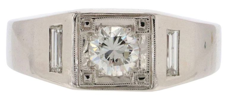Estate 14kt White Gold & Diamond Ring
