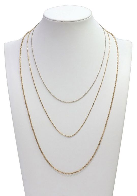 Estate Italian & Caco 14kt Gold Neck Chains