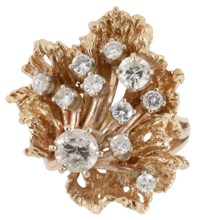 Estate 14kt Yellow Gold & Diamond Ring