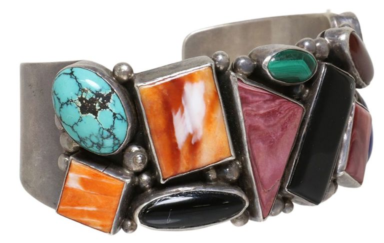 Southwest Garcia Sterling & Multi-Stone Cuff