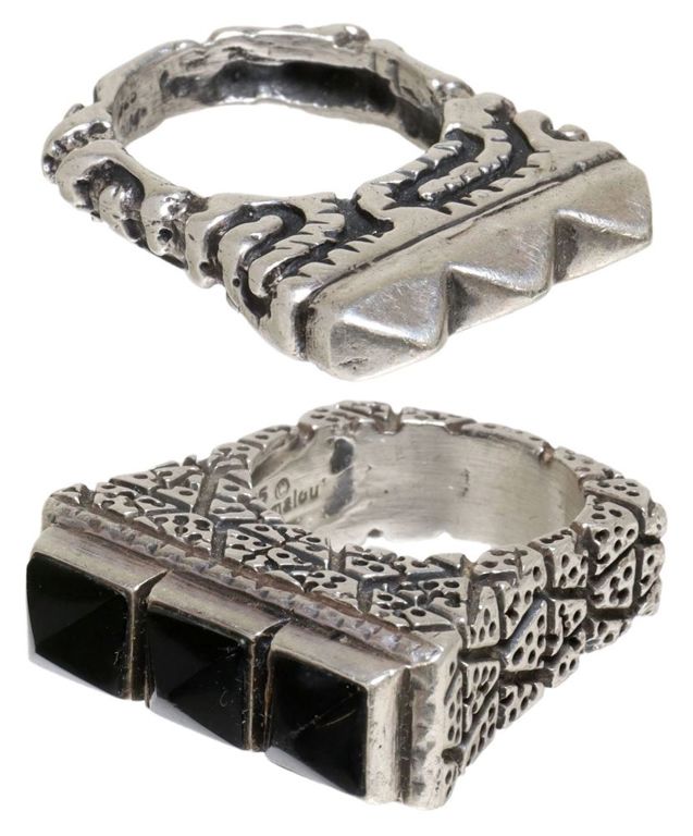 Designer Dian Malouf Sterling Silver Rings