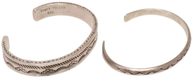 Native American Navajo Sterling Silver Cuffs