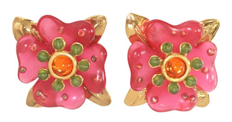 Pair of Vintage Designer Ear Clips by Christian Lacroix