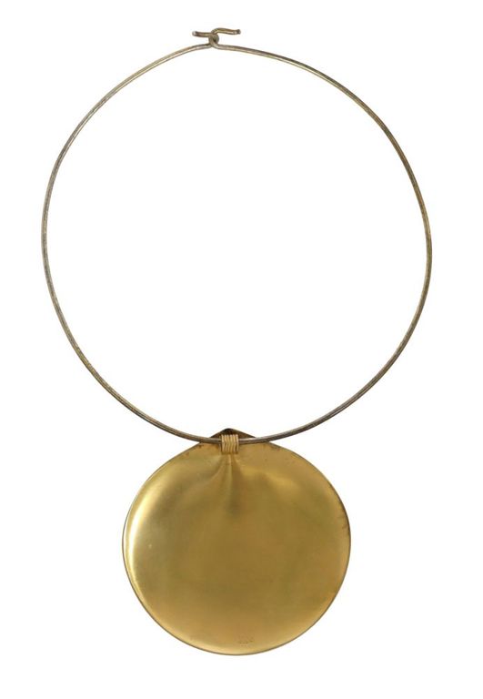 Metropolitan Museum of Art Egyptian Revival Gilt Metal Choker Necklace