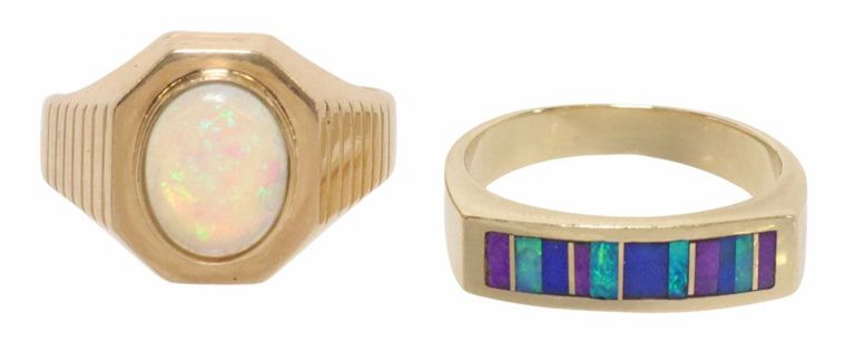Estate 14kt Yellow Gold Opal & Multistone Rings