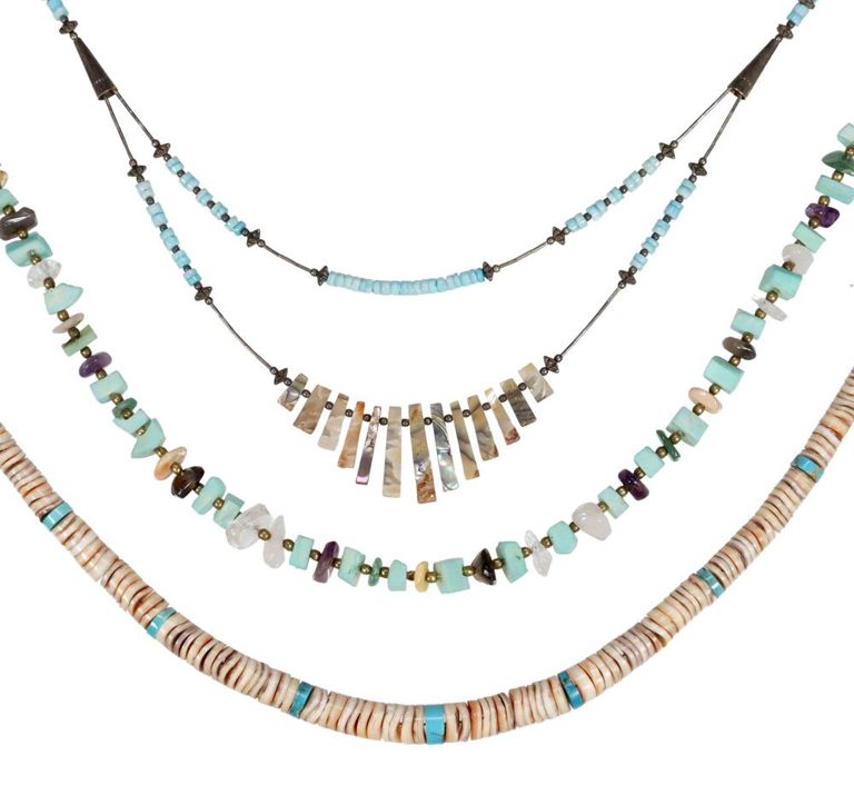 Southwest Style Heishi & Conemporary Beaded Necklaces