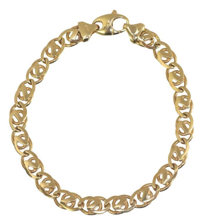 Estate Italian 14kt Gold Fancy Link Bracelet