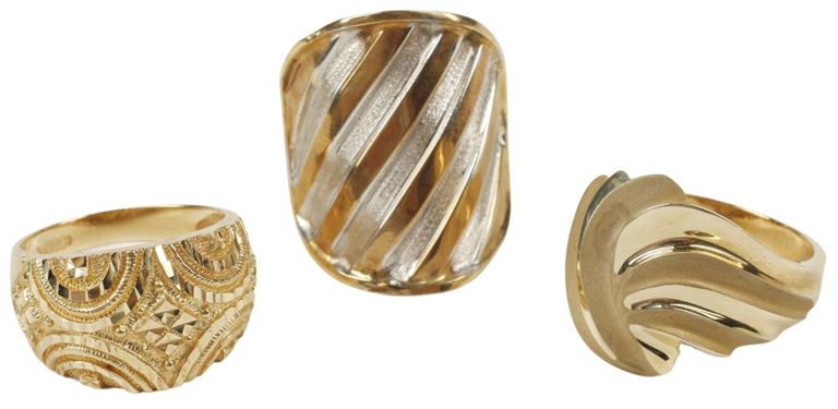 14k yellow gold rings