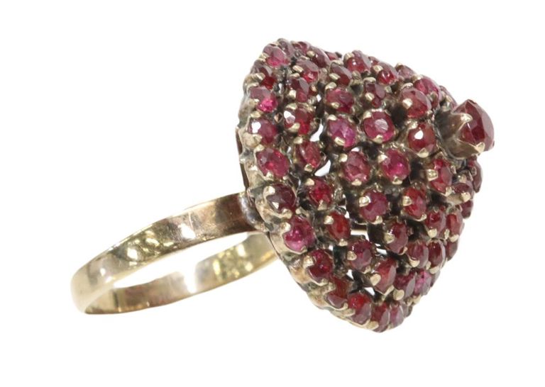 Estate 14k yellow gold princess dome ring