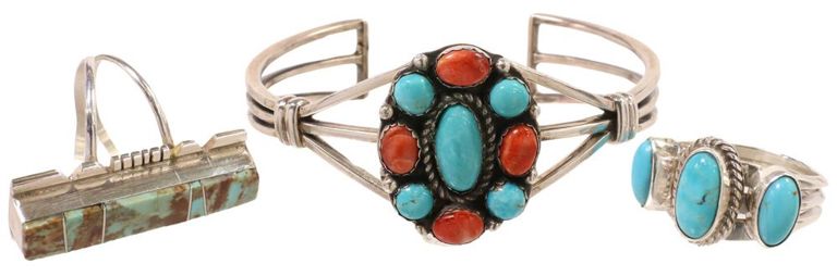 Southwest sterling silver jewelry group