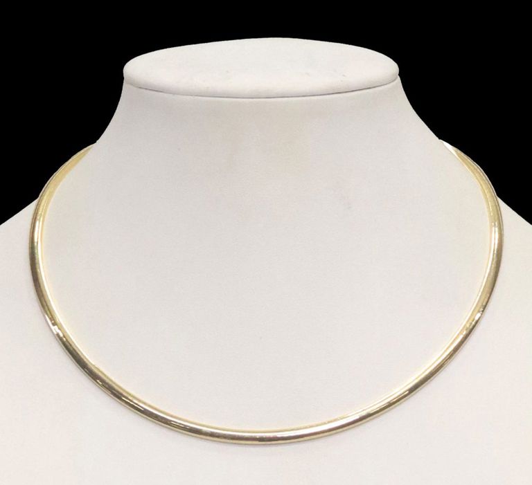 18k yellow gold Omega chain necklace