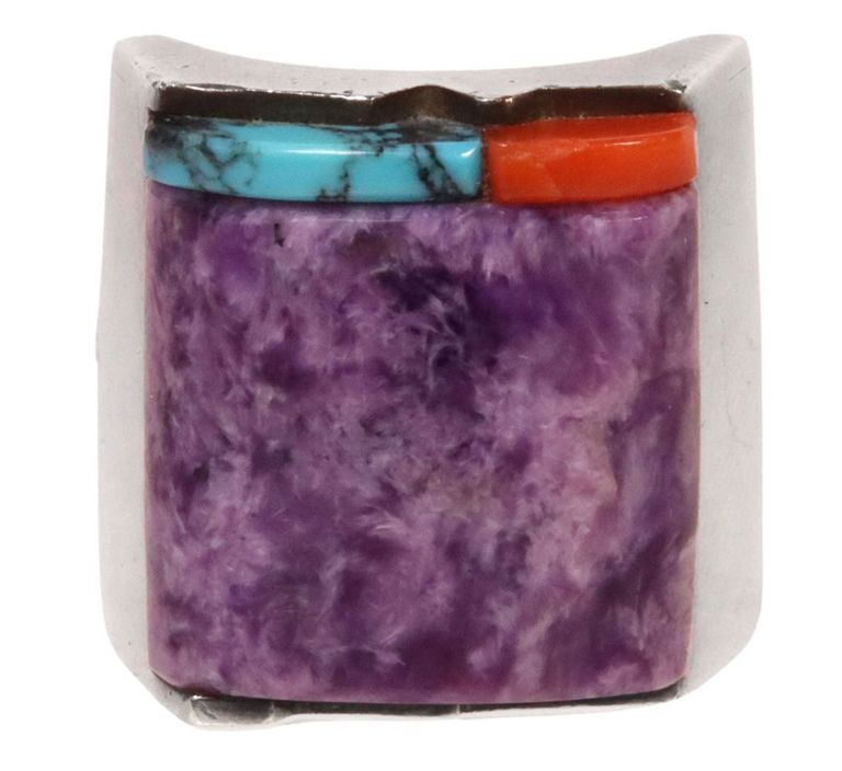 Richard Chavez San Felipe Pueblo silver multistone ring