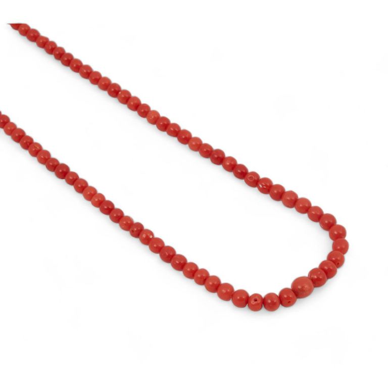Coral bead necklace