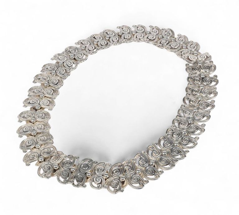Mexican sterling silver necklace and bracelet