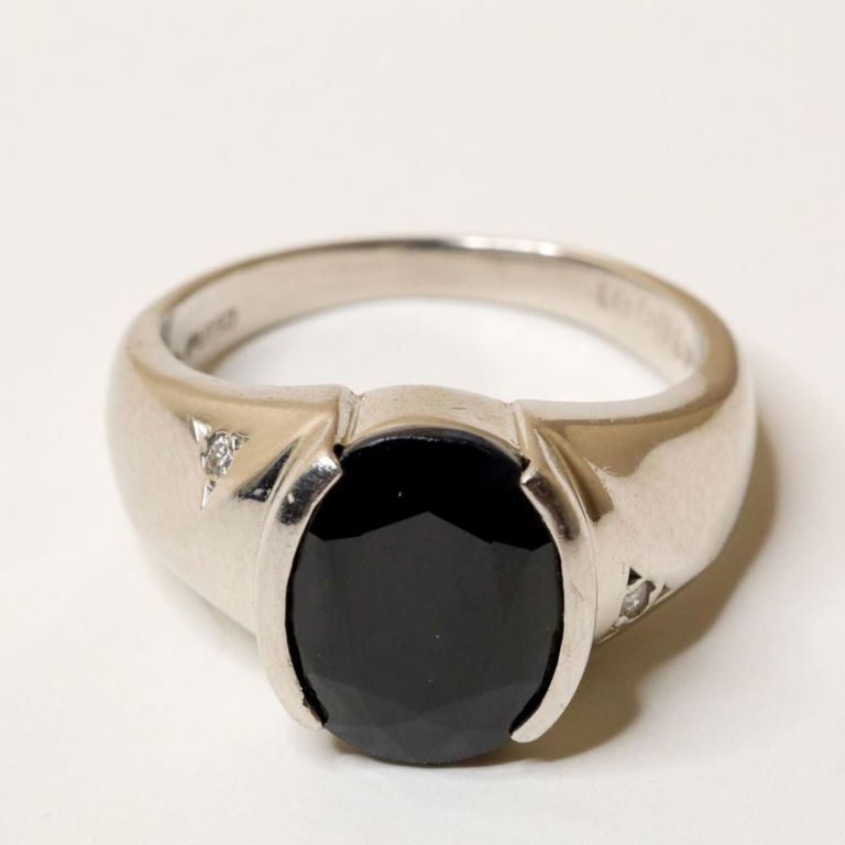 850 platinum sapphire and diamond ring