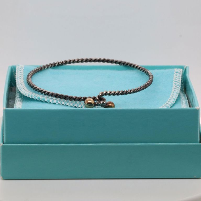 Sterling silver and 18k yellow gold bracelet