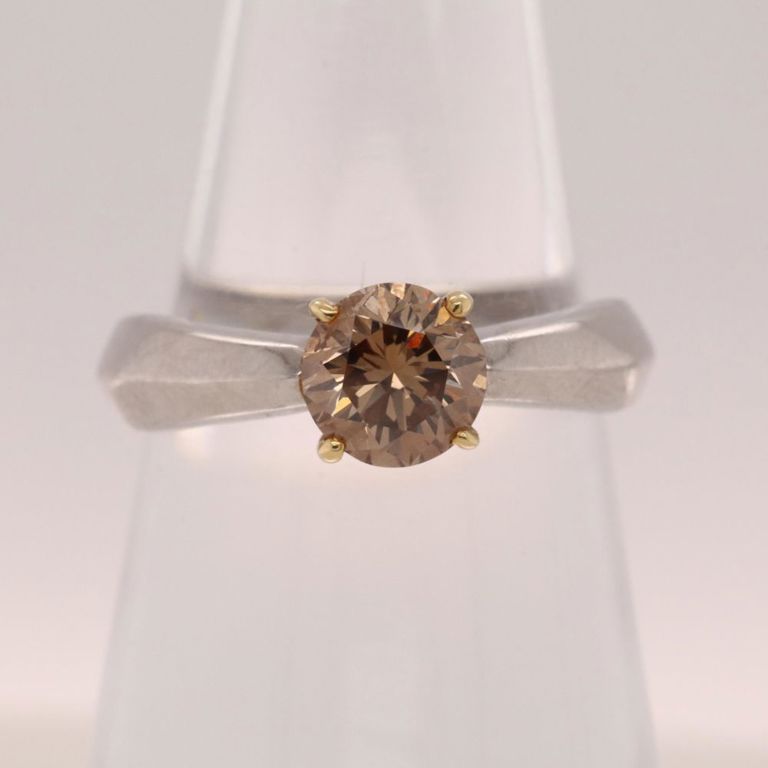 900 platinum and 18k yellow gold diamond ring