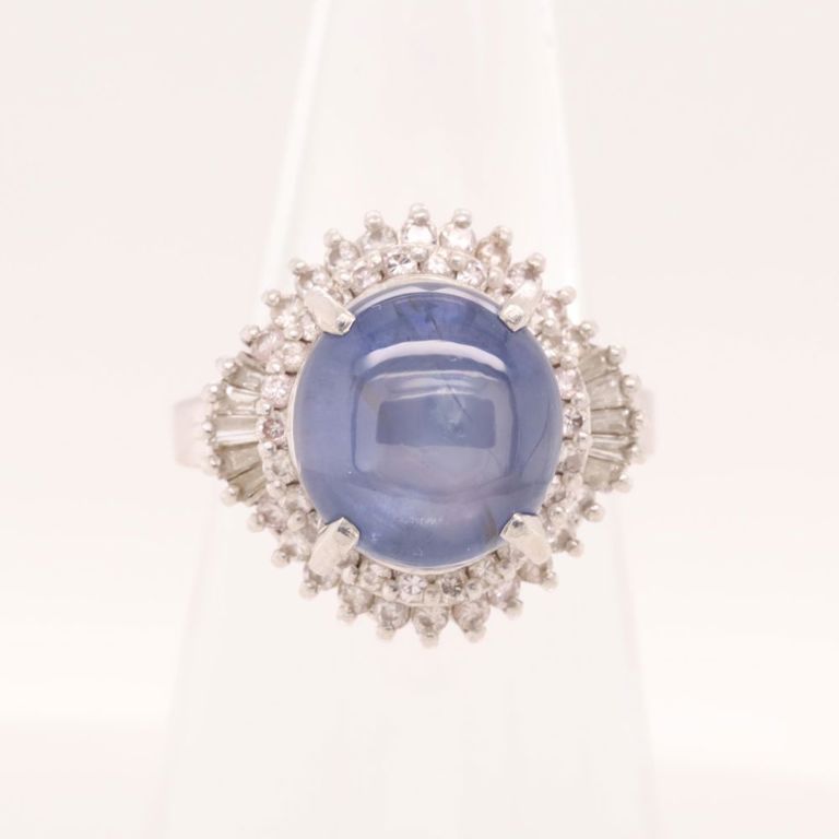 900 platinum sapphire and diamond halo ring
