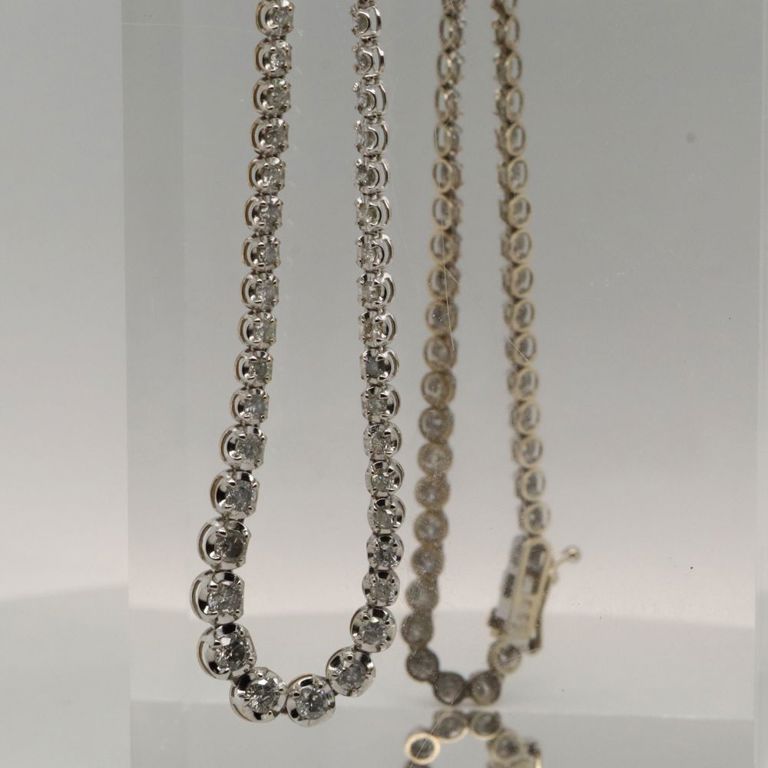 18k white gold diamond necklace
