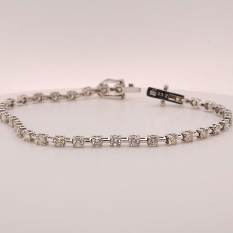 18k white gold diamond tennis bracelet