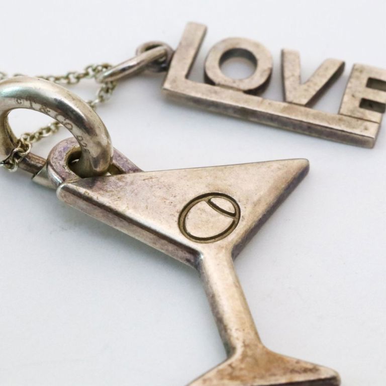 925 sterling silver necklace with two pendants
