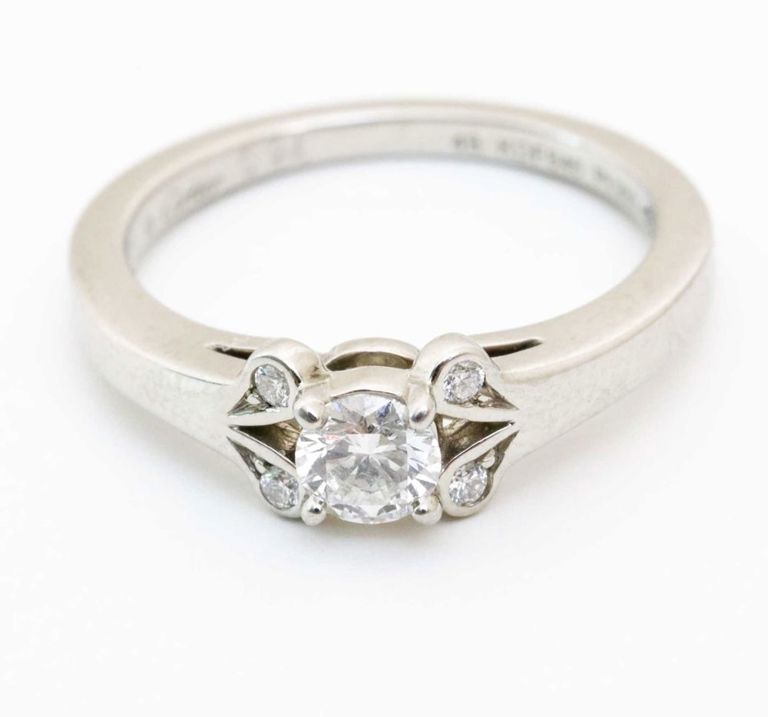 Cartier Ballerina 950 platinum solitaire diamond ring