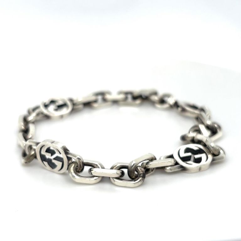 Gucci sterling silver chain bracelet
