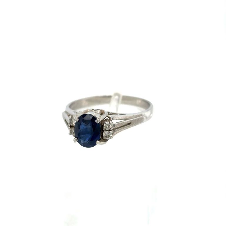 900 platinum sapphire and diamonds filigree ring