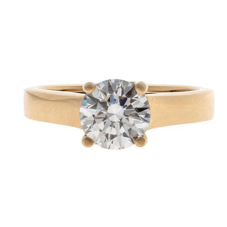 14k yellow gold lab-grown diamond ring