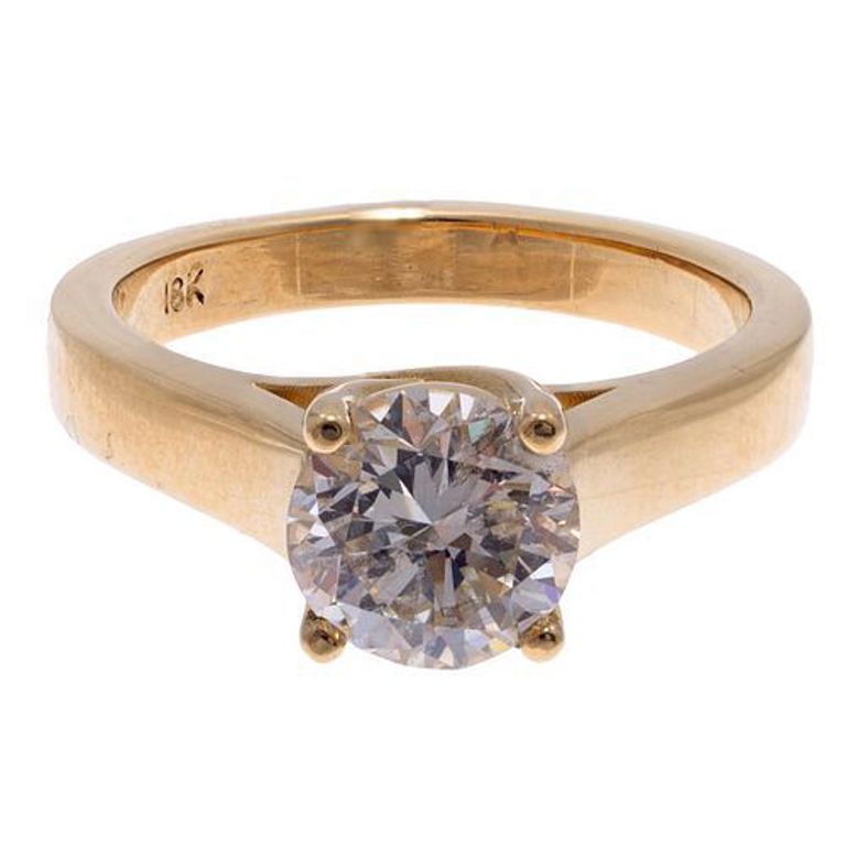 14k yellow gold diamond ring