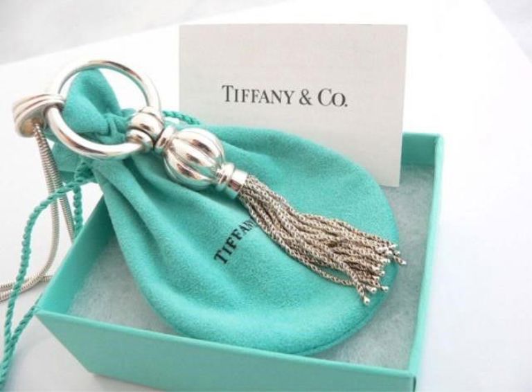 Tiffany & Co Sterling Silver Tassel Long Dangle Dangling Necklace