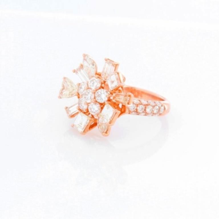 Odelia One of a Kind 18K Rose Gold Diamond Ring