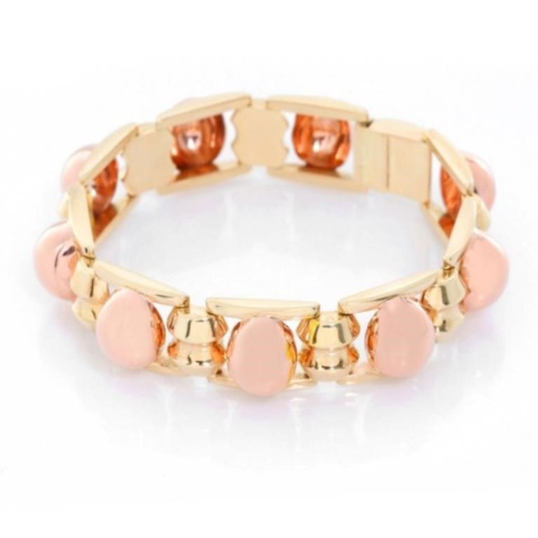 14K Yellow Gold and Rose Gold Bracelet