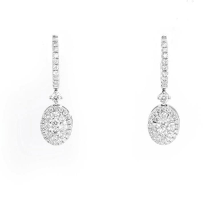 Effy 14K White Gold Diamond Drop Earrings