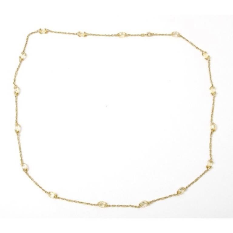Judith Ripka Yellow Crystal-Glass & Diamond Chain