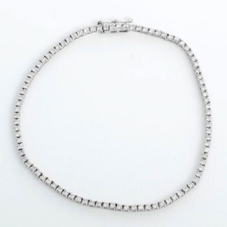18k White Gold Diamond Tennis Bracelet