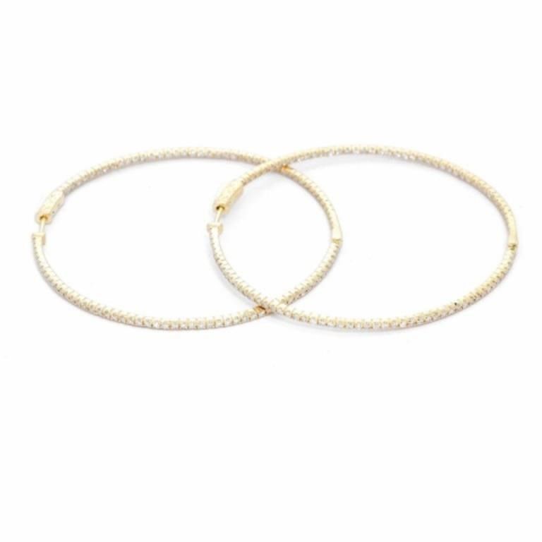Beautiful Inside out 2-inch hoops Earrings
