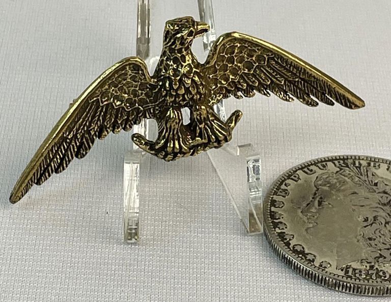 Vintage signed Zentall gold tone eagle brooch